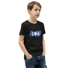 Lade das Bild in den Galerie-Viewer, Kurzärmeliges T-Shirt für Kinder "i love Football"