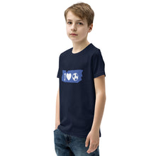 Lade das Bild in den Galerie-Viewer, Kurzärmeliges T-Shirt für Kinder "i love Football"