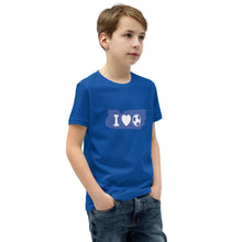 Lade das Bild in den Galerie-Viewer, Kurzärmeliges T-Shirt für Kinder "i love Football"