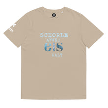 Lade das Bild in den Galerie-Viewer, &quot;Schorle awwer Eis kalt&quot; Bio-Baumwoll-T-Shirt

