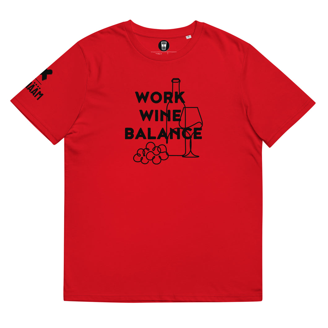 Work Wine Balance-Bio-Baumwoll-T-Shirt